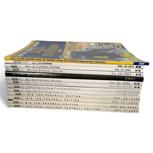 Lot Of 13 Rare Athlon Big Ten 2001-2011 University Of Michigan Football Magazine